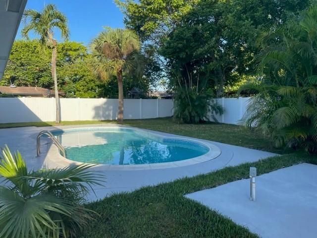 Newly resurfaced pool