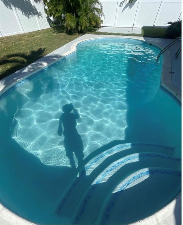 Newly resurfaced pool