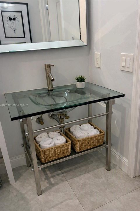 guest bathroom modern fixtures