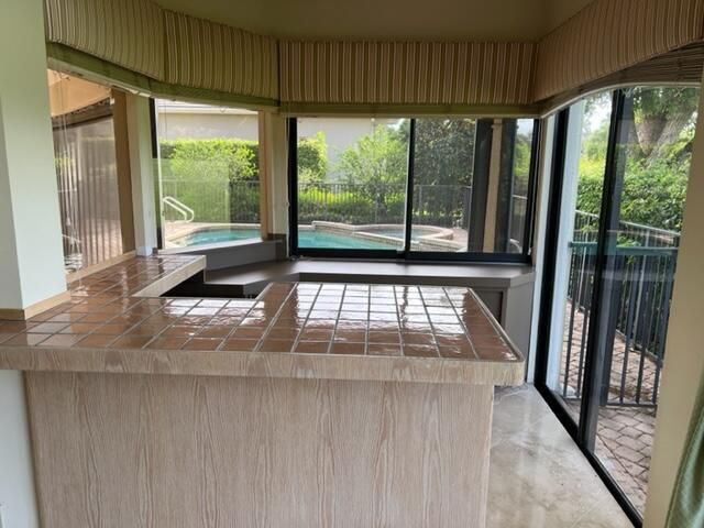 the bar area