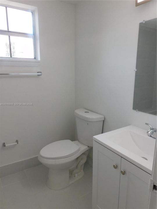 Remodeled upstairs half bath.