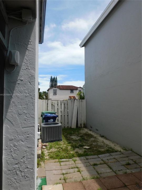 South side yard area.