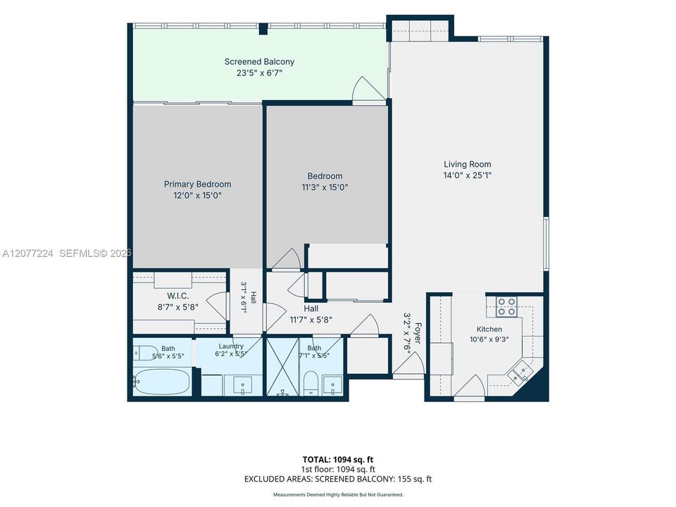 For Rent: $1,900 (2 beds, 2 baths, 1105 Square Feet)