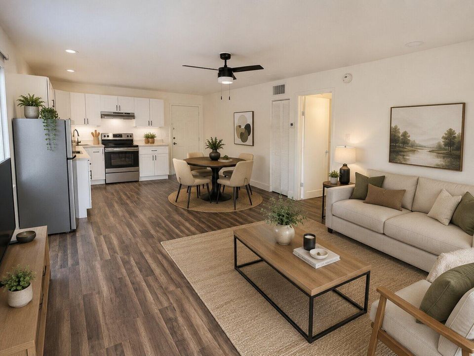 Staged Living Dining Kitchen 1303 NW 8 A