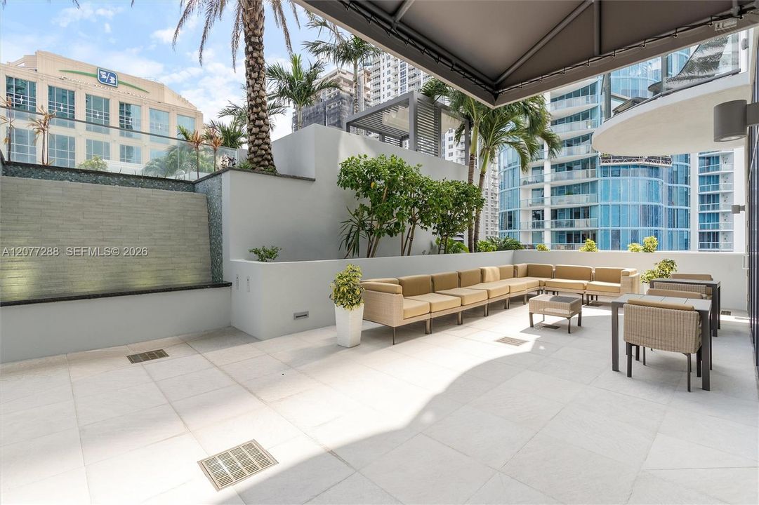 Patio for building pool