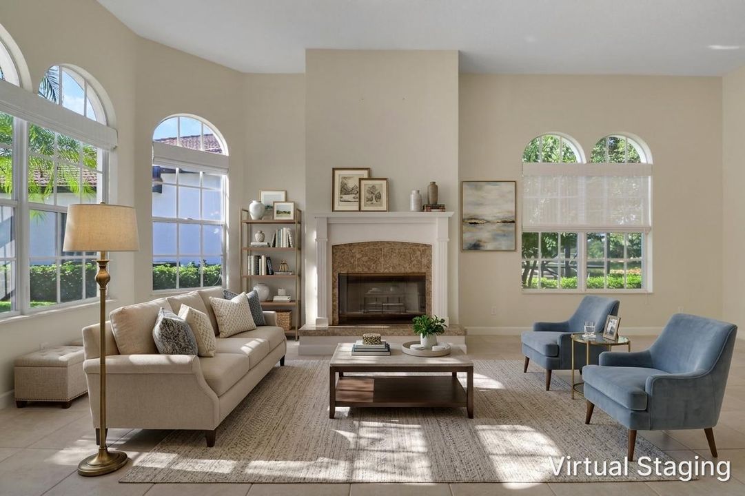 Living Room w / Virtual Staging