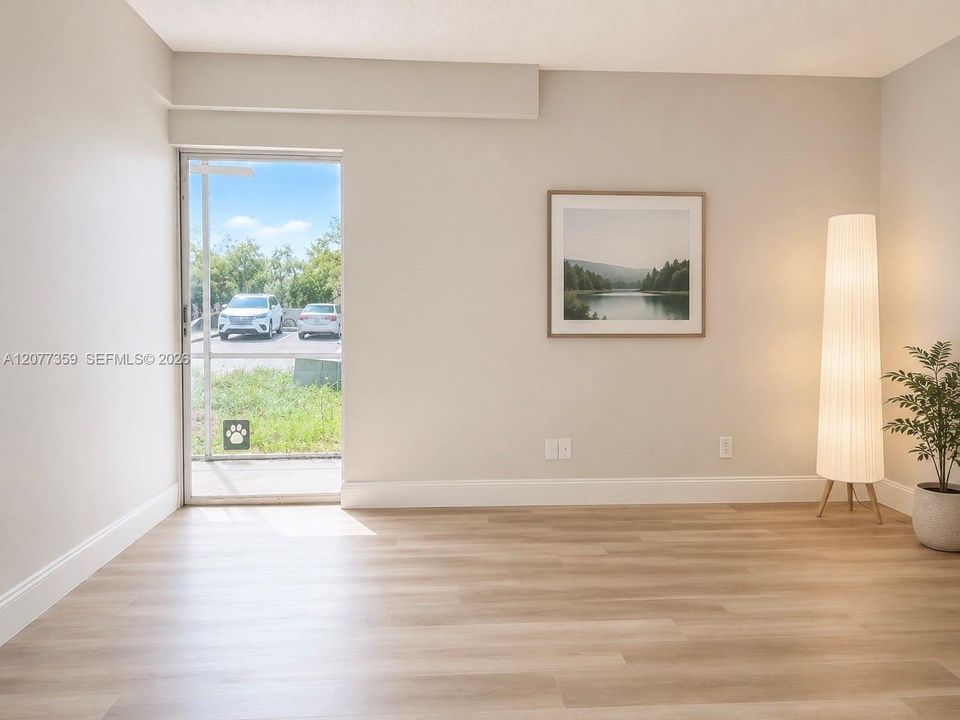 Virtually staged bedroom