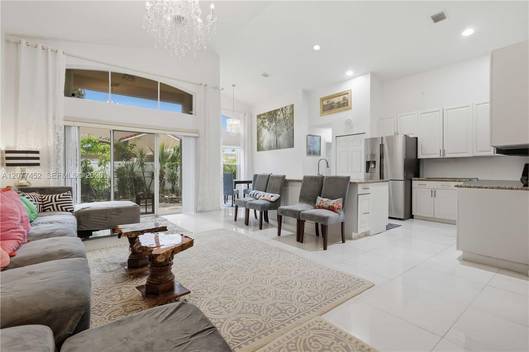 Kitchen and Family Room.