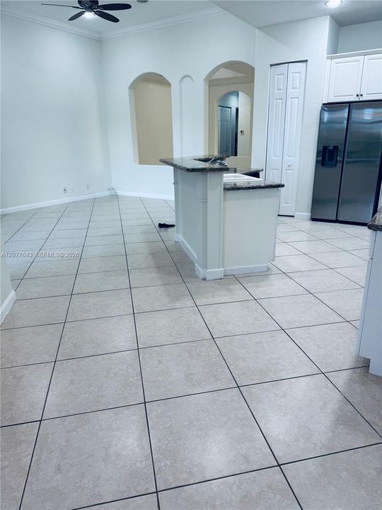 Kitchen, family room