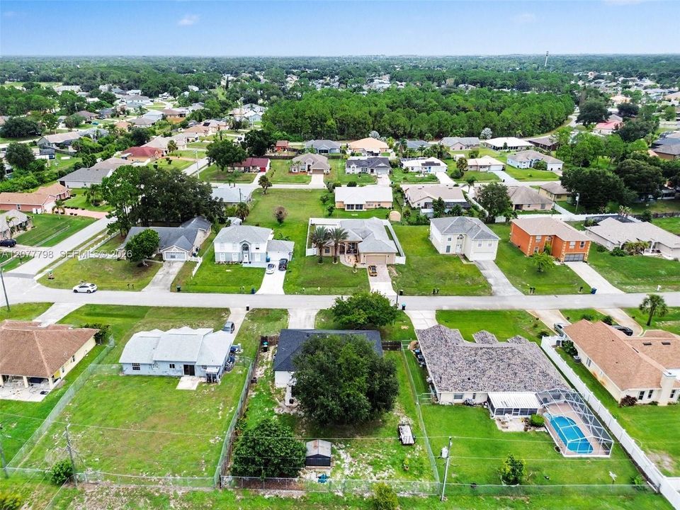 Ariel photo back of house