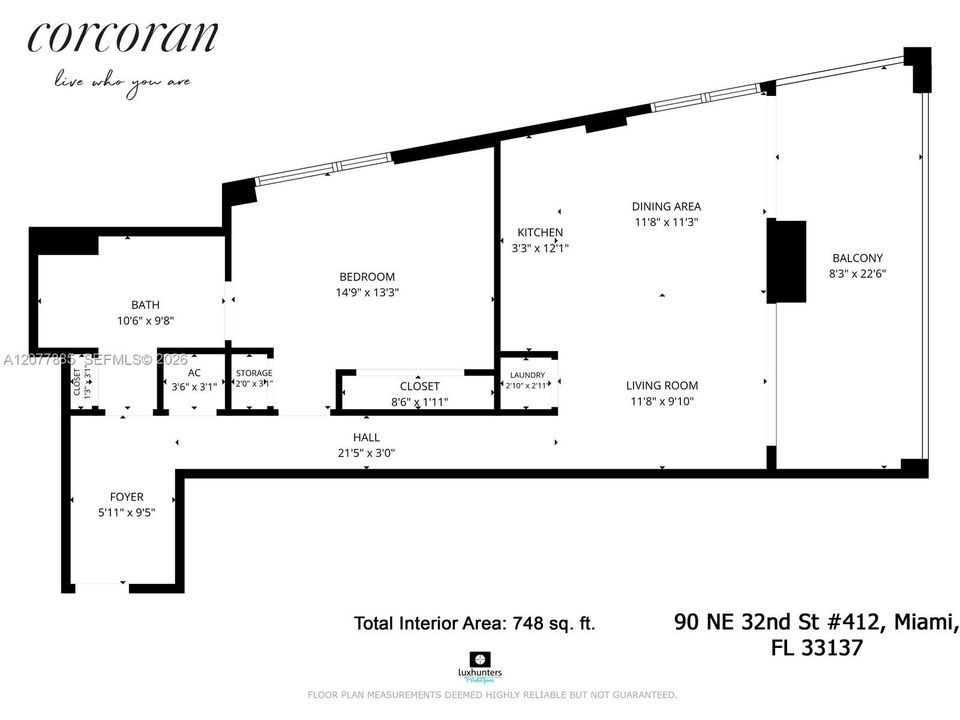 En Venta: $840,000 (1 camas, 1 baños, 748 Pies cuadrados)