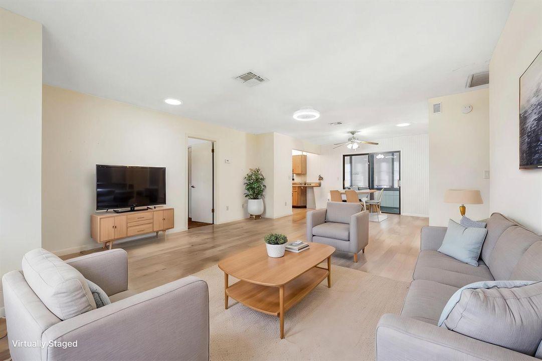 living dining staged