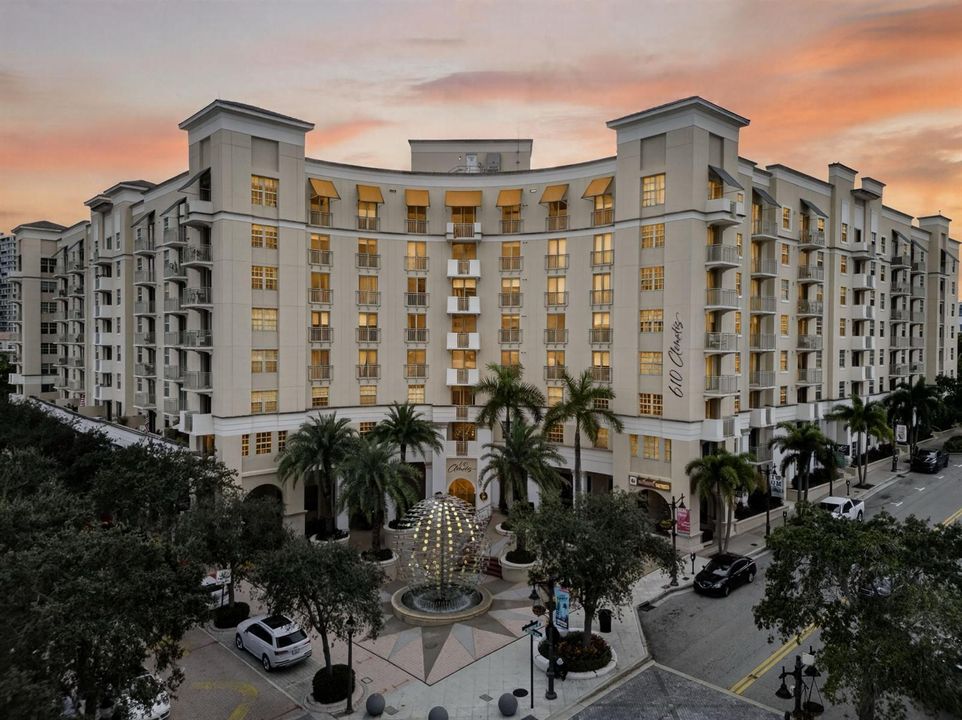 Building Front Sunset