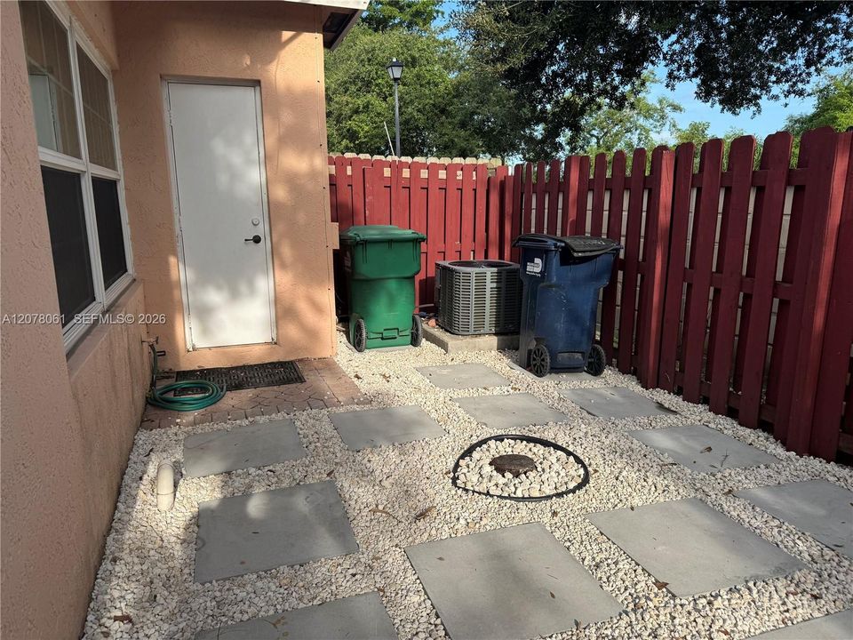 Fenced Patio - Utility Closet