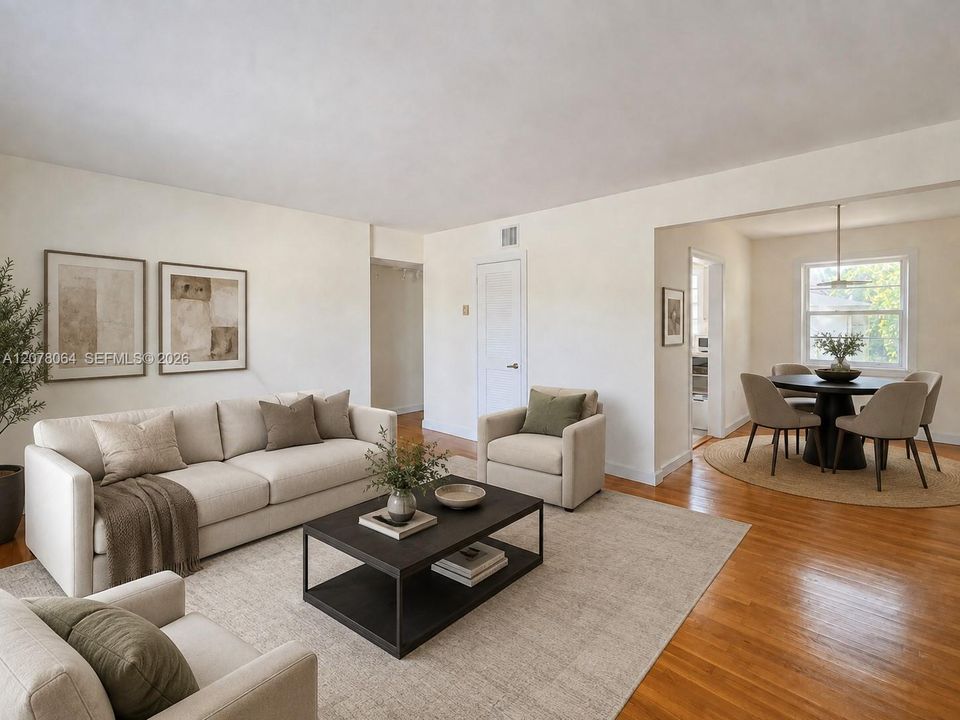 Bright and Open Social Spaces (Virtually Staged)