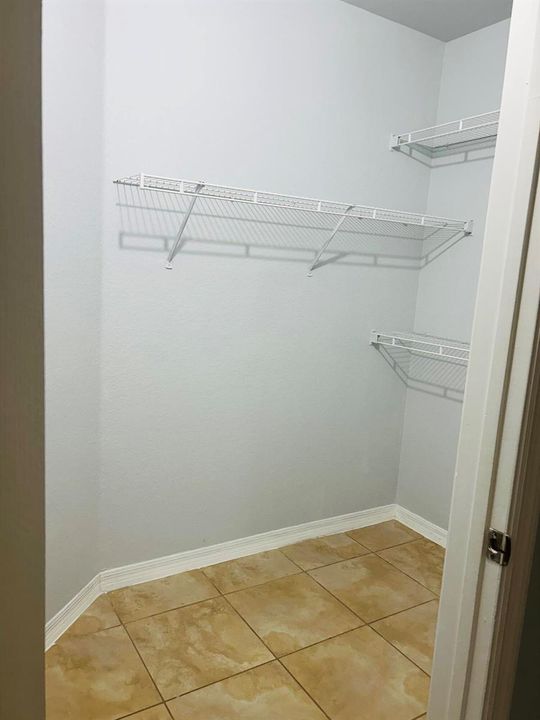 Walk in master closet