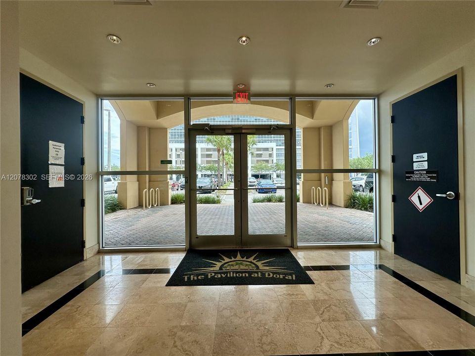 Lobby rear entry
