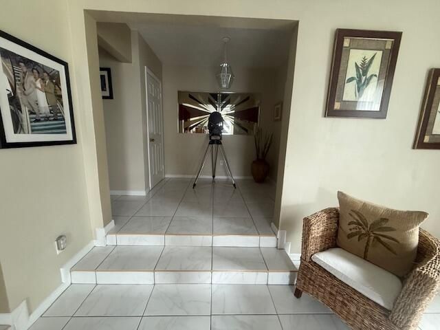 tiled living room