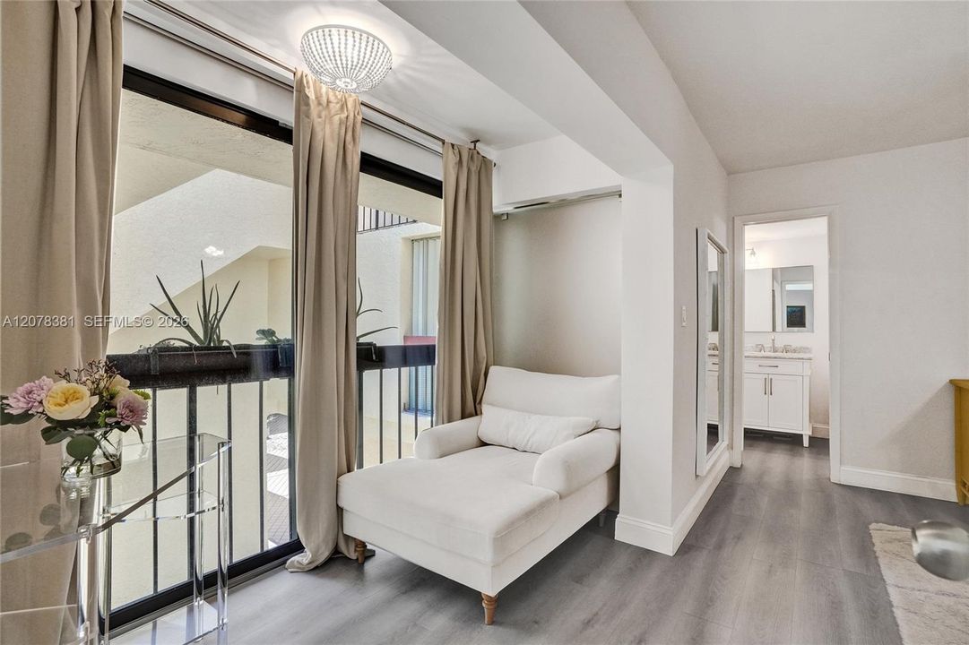 Enclosed Juliette Balcony sitting area