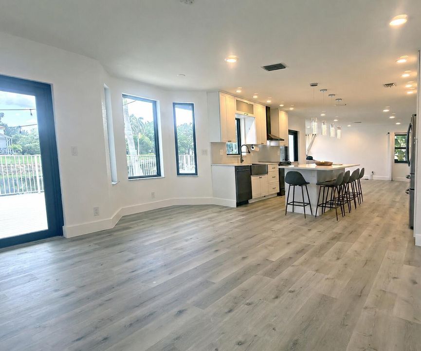 Dining open to kitchen