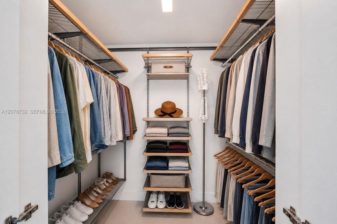 master closet already set up
