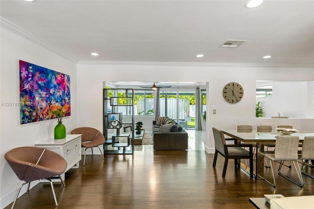 The home’s open layout creates visual connection between its living spaces while still giving each area its own purpose.
