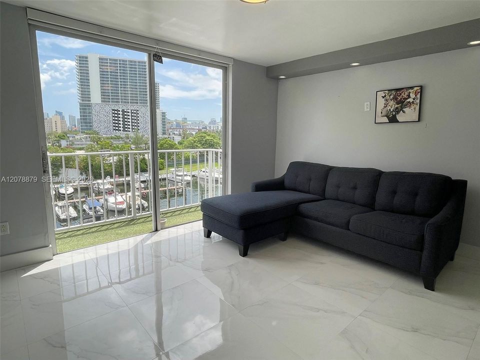 Cozy living with river view