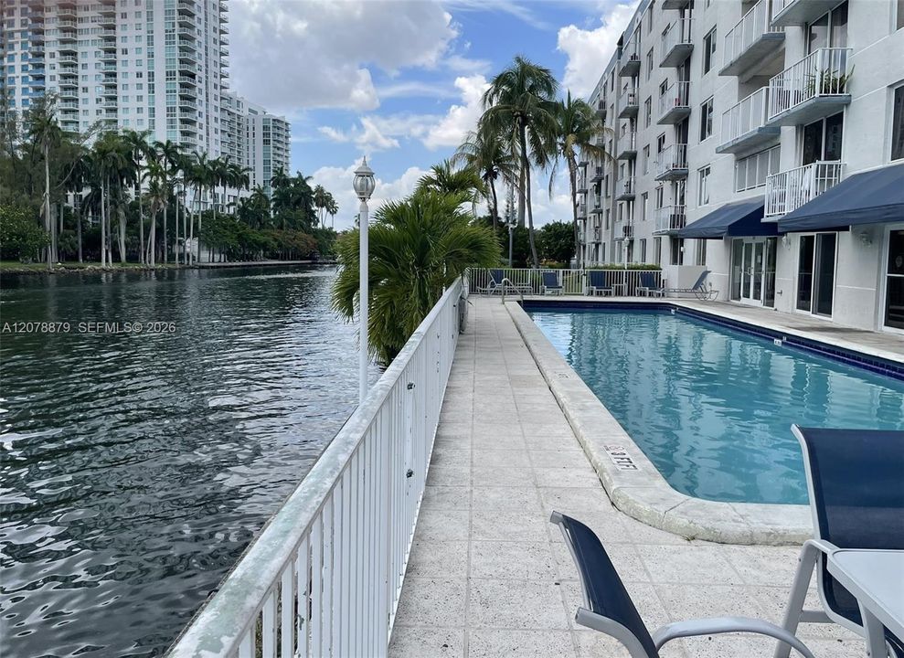 Riverside pool