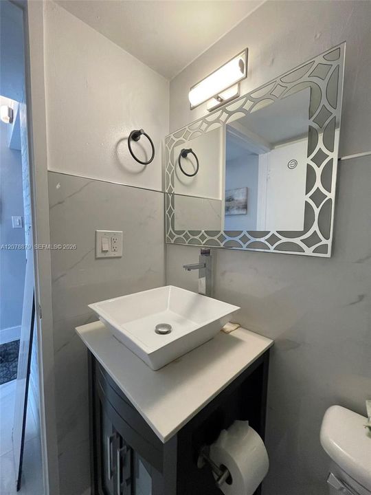 Modern bathroom, designer sink