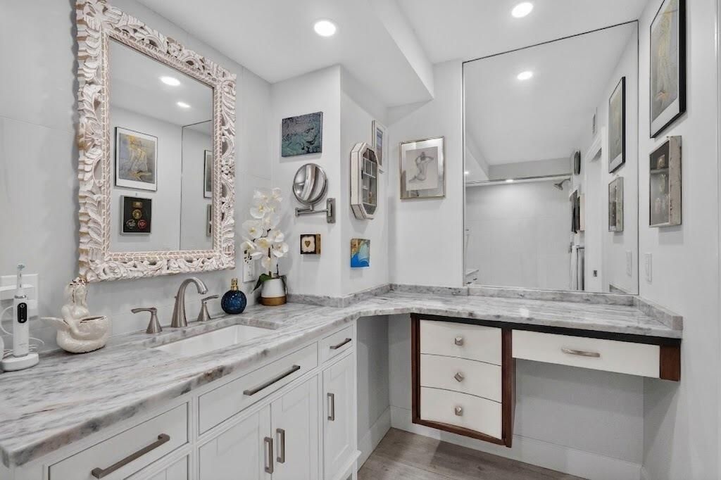 Master bath vanity