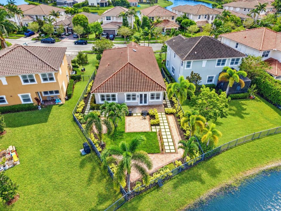 Sunny Aerial Florida Suburban Home