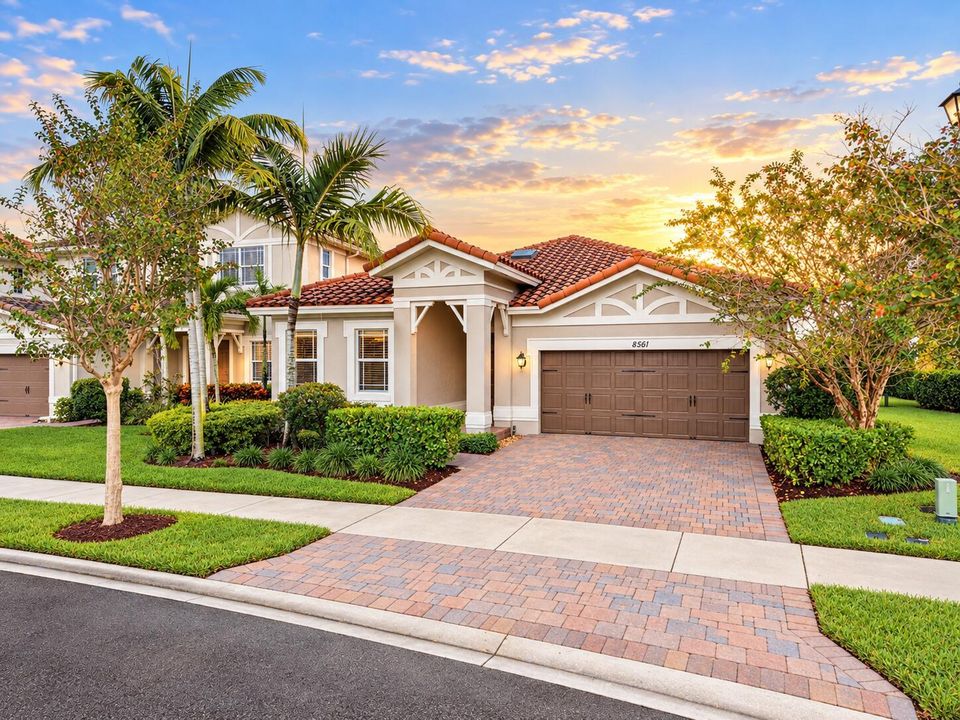 Sunrise at a Mediterranean Suburban Home