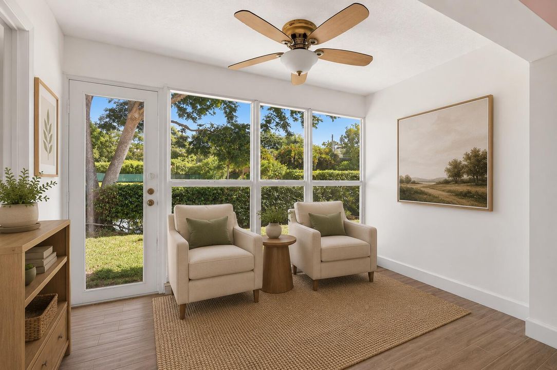 Virtually Stage Enclosed Florida Room