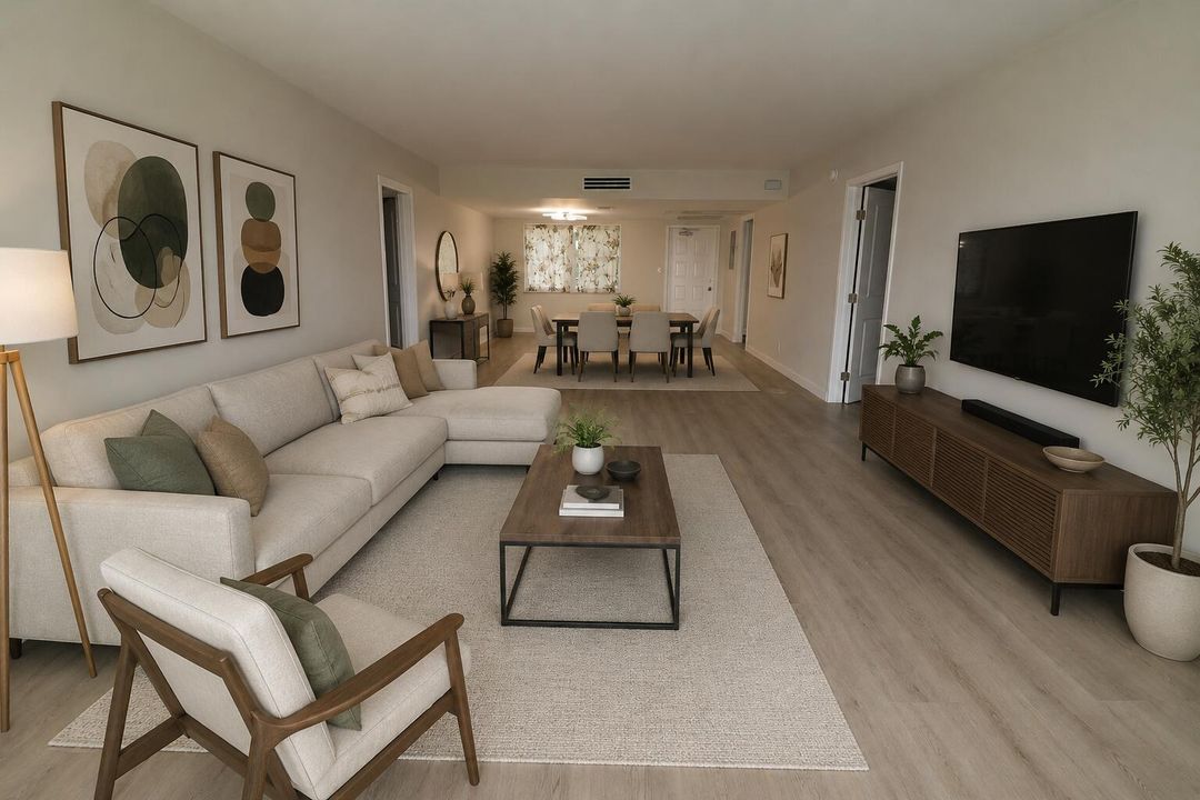 living room virtual staged