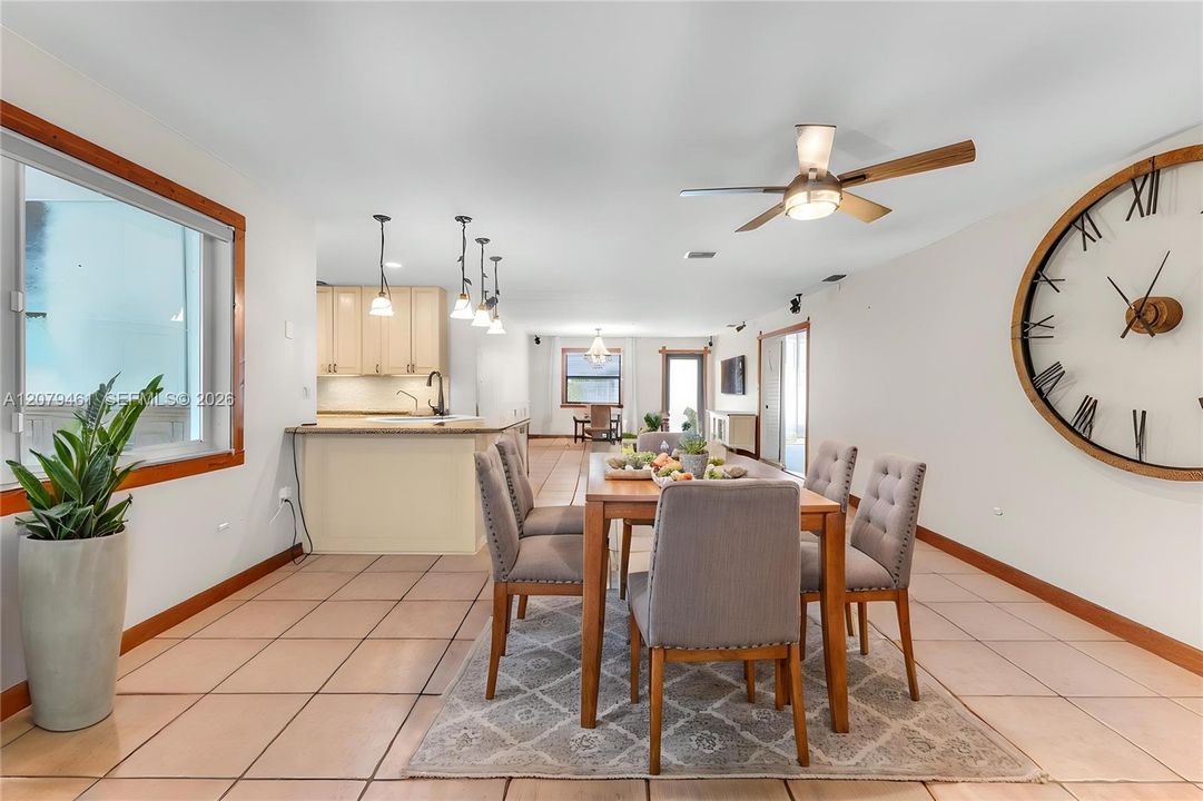 Living Room/Dining Staged