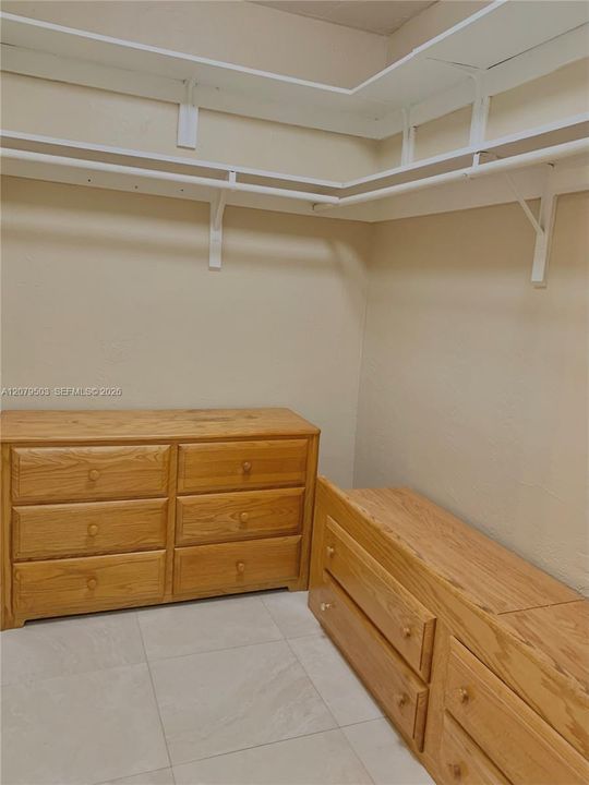 Primary Suite Walk-in Closet.