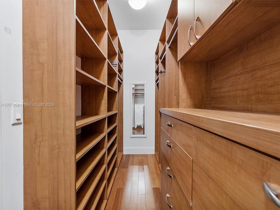 Primary suite walk-in closet (has a safe)