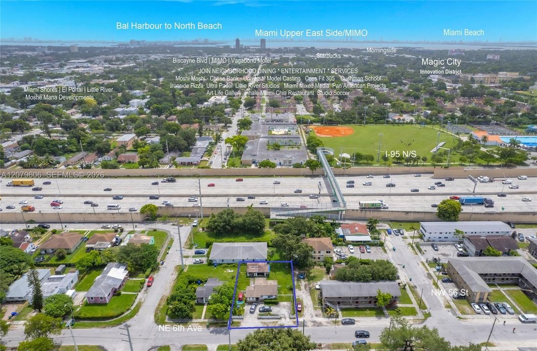 Near eateries and retail in MIMO.