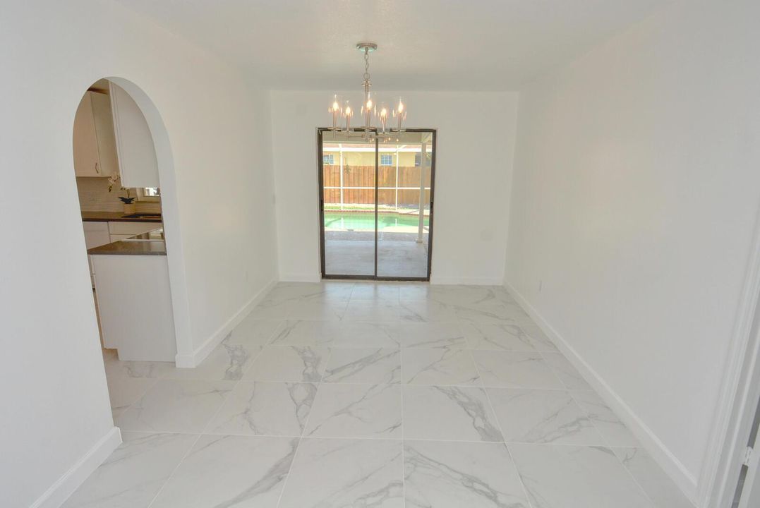 Dining room looking out to pool