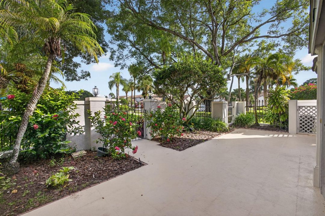 Gated entry to patio