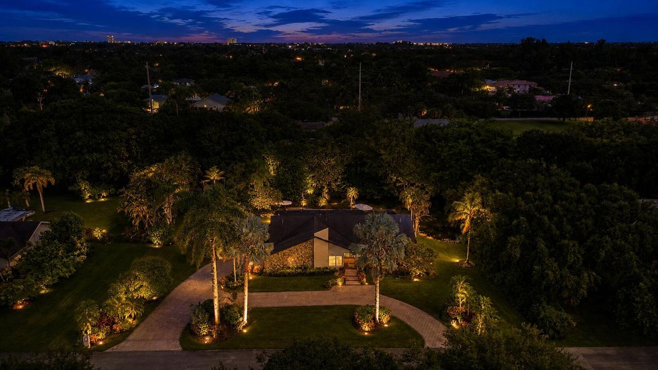 Aerial Twilight View AI enhanced