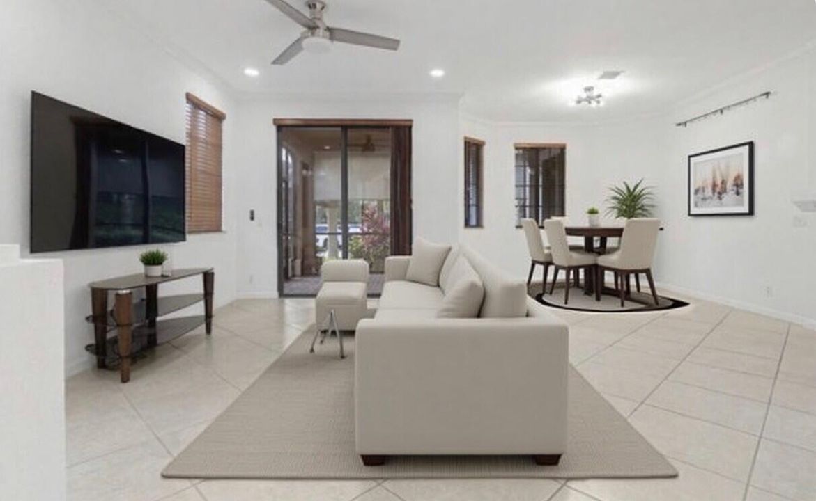 furnished living room