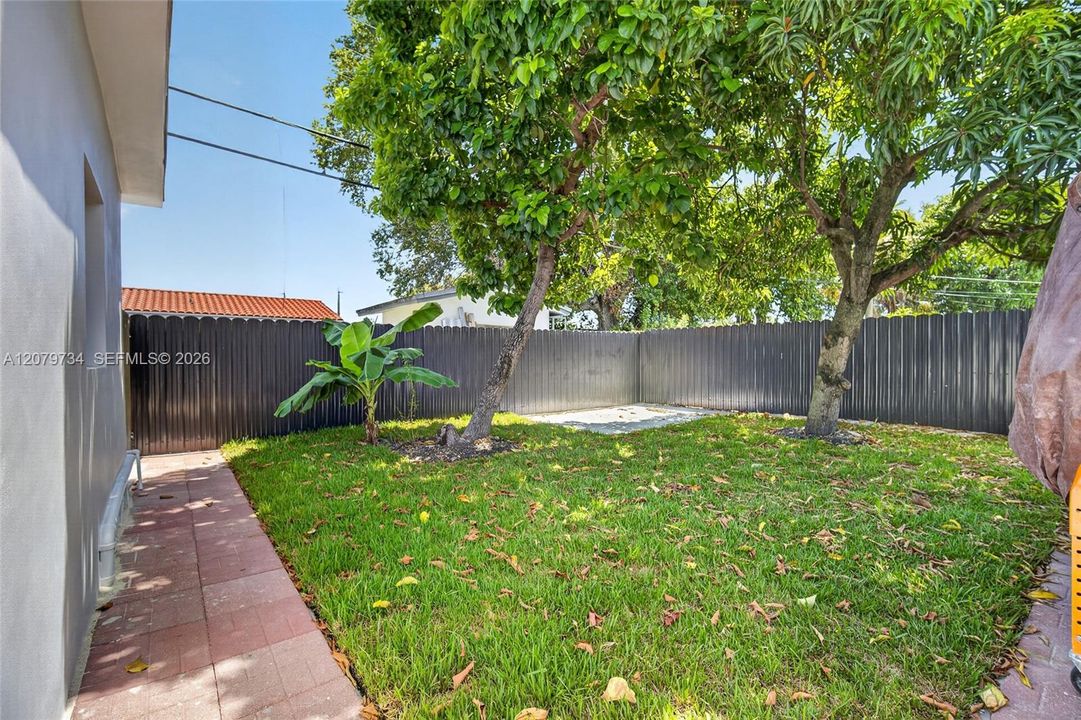 Spacious backyard