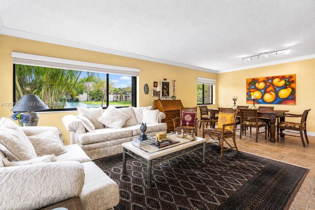 Expansive living and dining area with the space and feel of a single family home...