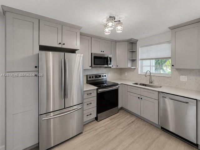 Updated modern kitchen with SS appliances.