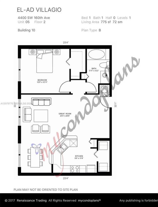 For Rent: $2,200 (1 beds, 1 baths, 775 Square Feet)