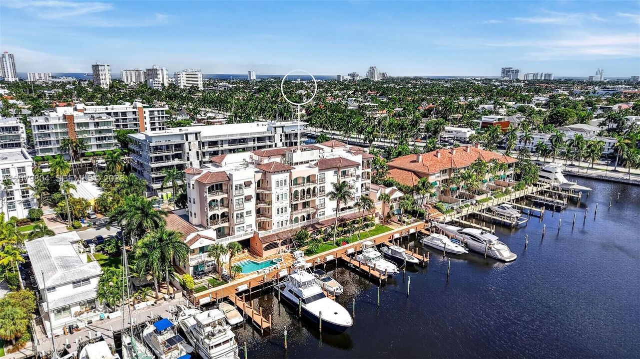 View toward beach and Las Olas Blvd.