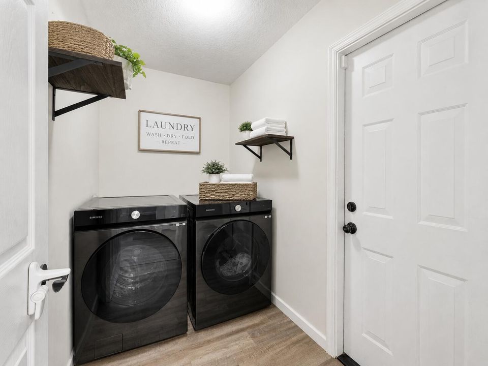 Virtually Staged Laundry Area