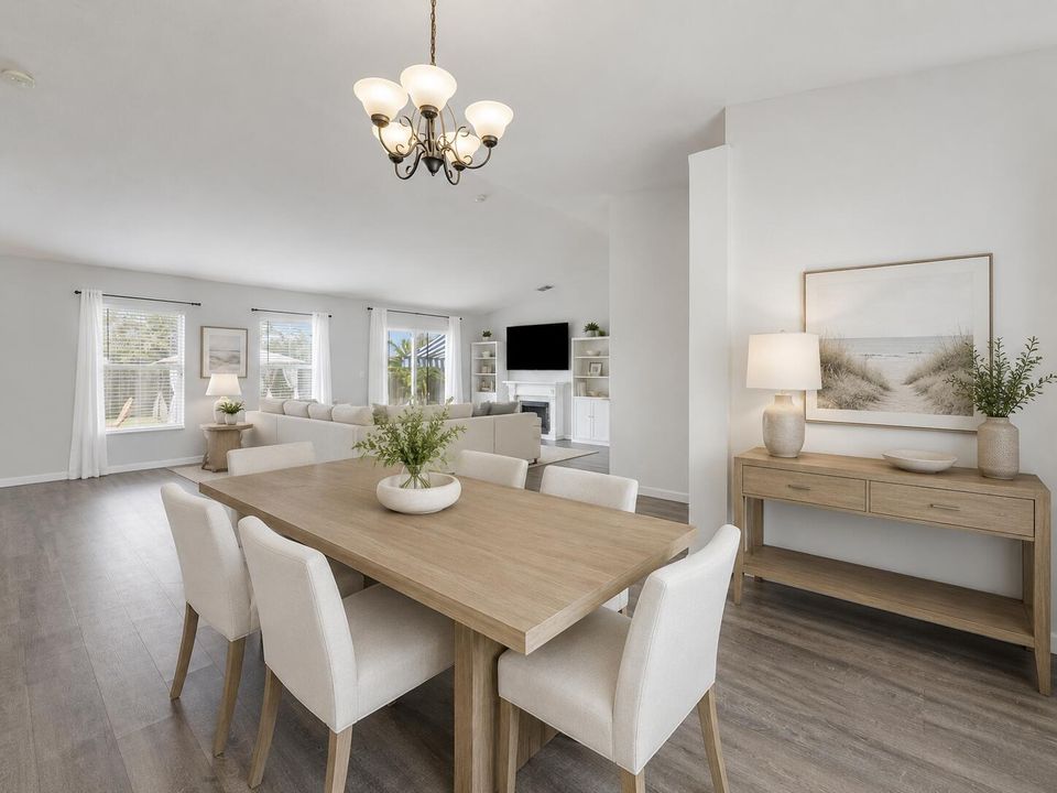 Virtually Staged Dining Room