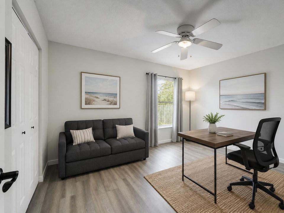 Virtually Staged Third Bedroom/Office